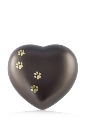 Urne aus Keramik – Edition “Herz” – chocolat