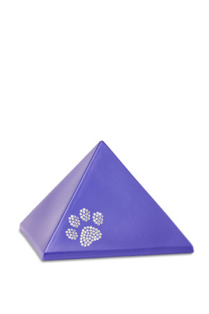 Urne aus Keramik – Edition “Pyramide” – violett