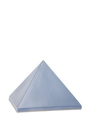 Urne aus Keramik – Edition “Pyramide” – stahlgrau