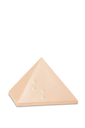 Urne aus Keramik – Edition “Pyramide” – apricot