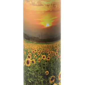 Urne aus Karton – Sonnenblumen
