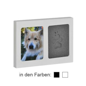 Pfotenabdruck in Bilderrahmen