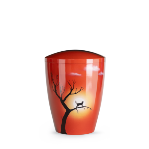 Naturstoffurne Airbrush Katzenmotiv (in 5 Designs erhältlich)