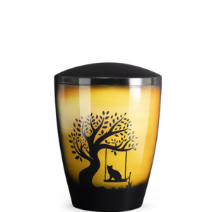 Naturstoffurne Airbrush Katzenmotiv (in 5 Designs erhältlich)