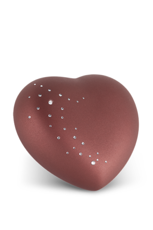 Urne aus Keramik – Edition “Herz” – rubin