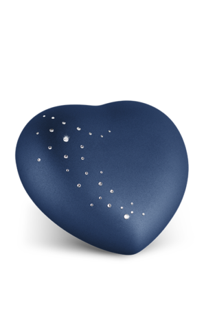 Urne aus Keramik – Edition “Herz” – navy