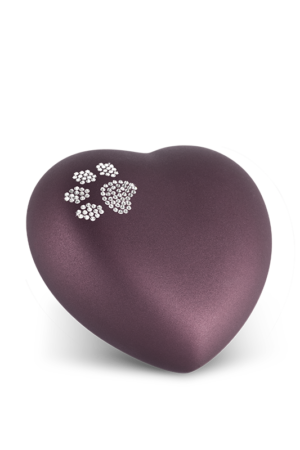 Urne aus Keramik – Edition “Herz” – berry