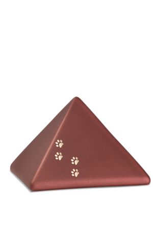 Urne aus Keramik – Edition “Pyramide” – rubin
