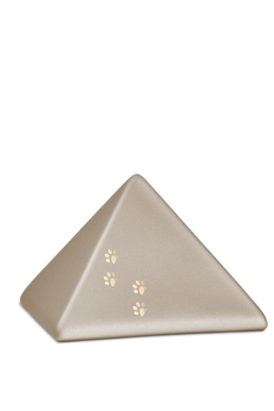 Urne aus Keramik – Edition “Pyramide” – champagner