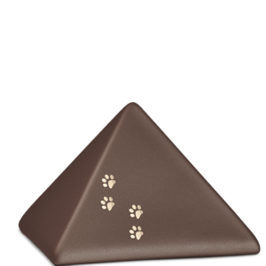 Keramikurne Pyramide mit Pfötchen (2 Größen / 8 Farben)