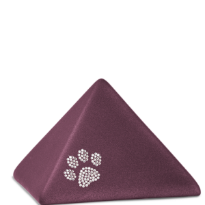 Keramikurne Pyramide mit Kristallpfote (2 Größen / 8 Farben)