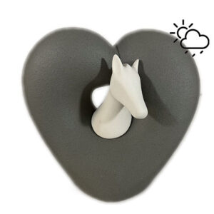 Feinsteinzeug-Urne Hug Horse