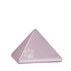 Keramikurne Pyramide mit Kristallpfote (2 Größen / 8 Farben)