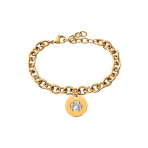 Armband mit originalem Pfotenabdruck, rund (in 2 Farben erhältlich)
