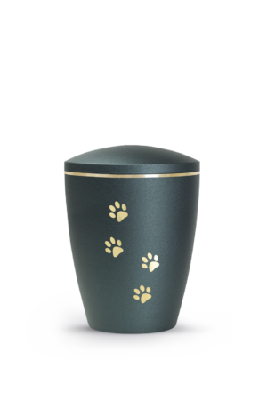 Naturstoffurne Elegance Pfotenmotiv (in 8 Farben/3 Größen)