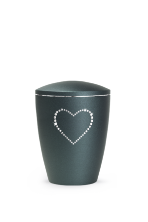 Naturstoffurne Elegance Kristallherz (in 8 Farben/3 Größen)