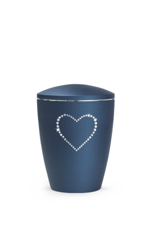 Naturstoffurne Elegance Kristallherz (in 8 Farben/3 Größen)