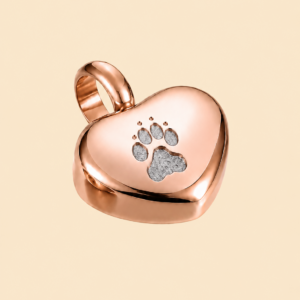 AR Herz – Schmuck mit Asche und originalem Pfotenabdruck (4 Farben)