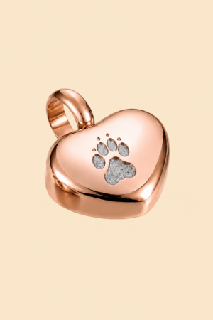 AR Herz – Schmuck mit Asche und originalem Pfotenabdruck (4 Farben)