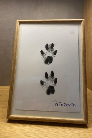 Tintenabdruck im Bilderrahmen